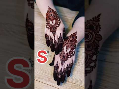 🤔See your name first letter and try it 😍 Mehndi Designs with letters #mehndi #mehndidesign #trending