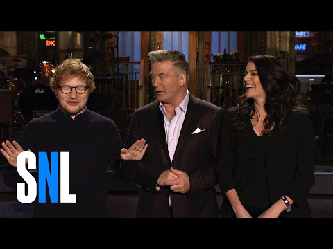 Ed Sheeran Shows SNL Host Alec Baldwin & Cecily Strong His Trump Impression