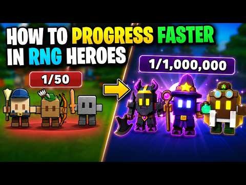 How to PROGRESS FASTER in RNG HEROES (BEST HERO UPGRADES & AFK METHOD) Roblox