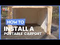 how to install the 10 x 20 feet portable heavy duty carport aw10007 costway howto