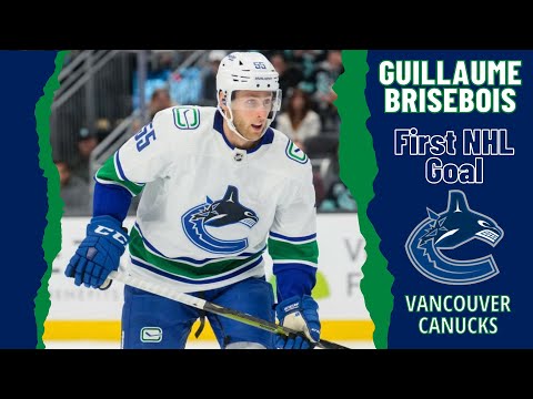 Guillaume Brisebois #55 (Vancouver Canucks) first NHL goal Mar 14, 2023