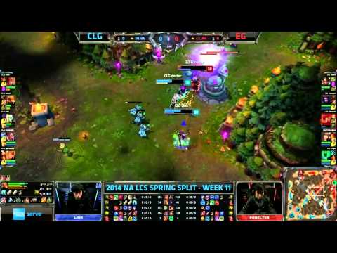 Dexter - Lee Sin over the wall Insec pink ward kick - CLG vs EG (NA LCS 2014)