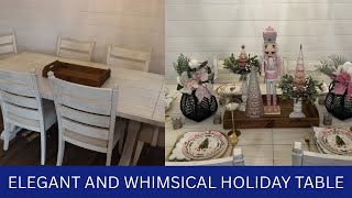 PINK AND GOLD HOLIDAY TABLESCAPE