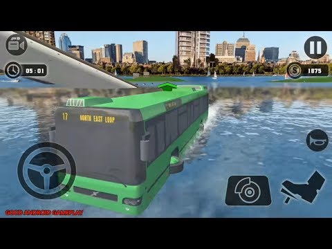 Sea Bus Driving: Tourist Coach Bus Duty Driver - GREEN Bus Unlocked Android GamePlay FHD