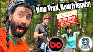 BRAND NEW Berm Park trail, and we got special permission to ride it before anyone else!!