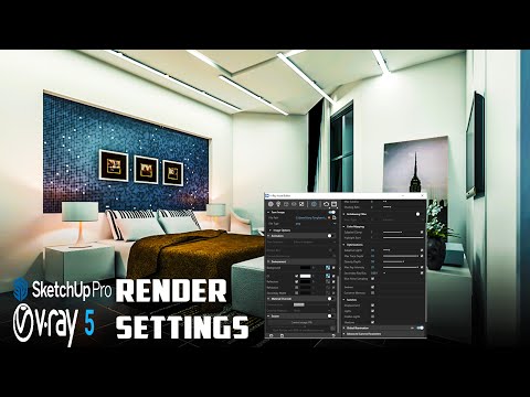 SKETCHUP IT | How to Set V-Ray 5 (Vray ) High Quality Render Settings Sketchup 2021 Vray 5 Next