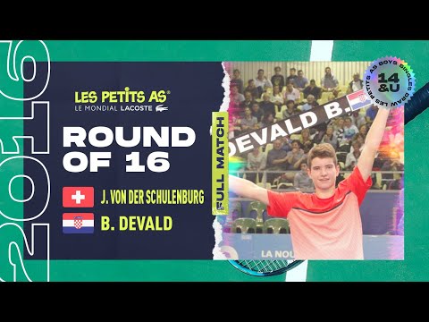 Les Petits As 2016 | Boys Round of 16| Jeffrey Von Der Schulenburg vs. Borna Devald