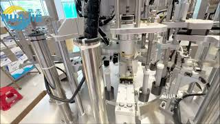 Explosion proof Automatic bottle unscrambler filling capping induction foil sealing screwout machine