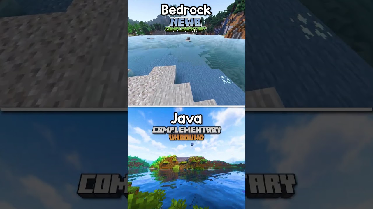 Minecraft Shaders: Java (Complementary Unbound) vs. Bedrock (Newb Complementary)