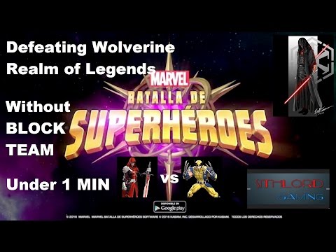 Guillotine vs Wolverine Realm of Legends UNDER 1 MINUTE without BLOCK TEAM
