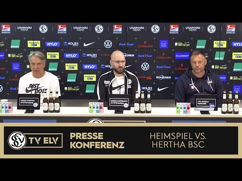 TV Elv // Pressekonferenz - SV Elversberg vs. Hertha BSC / 4:2