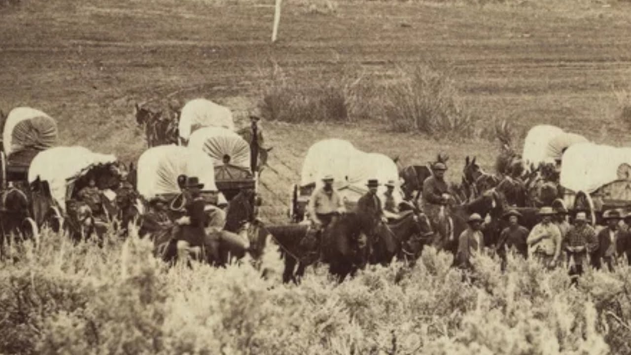 Why did people travel in covered wagons?