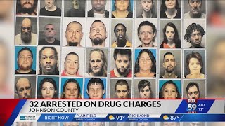 Police arrest 32 out of 50 suspects in drug warrant roundup