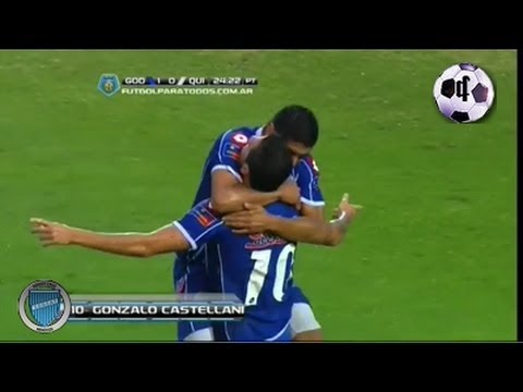 Gol Gonzalo Castellani - Godoy Cruz 1 Vs Quilmes 0 - Final 2014 - 2da Fecha