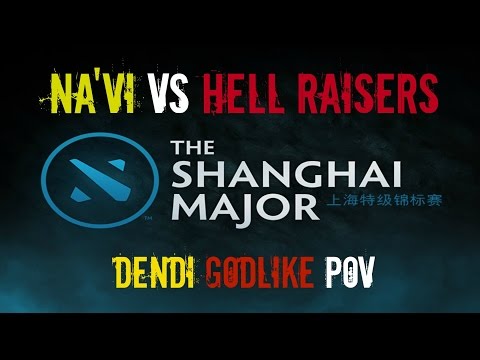 Dota 2 Road To Shanghai Major - Na'Vi vs HellRaisers (Dendi Godlike POV) Highlights