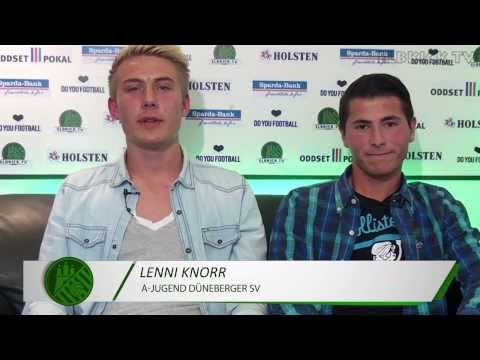 Lenni Knorr (U19 A-Jugend Düneberger SV) grüsst seine Mannschaft | ELBKICK.TV