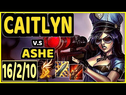 KIKIS (CAITLYN) vs ASHE - 16/2/10 KDA BOTTOM ADC CHALLENGER GAMEPLAY - EUW