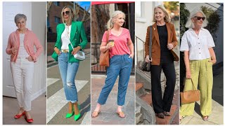 Download the video "Natural Older Women OVER 50 60 70 | Summer Fashion 2025 For Women #womenoutfitsideas"