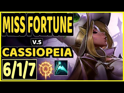 VIPER (MISS FORTUNE) vs CASSIOPEIA - 6/1/7 KDA BOTTOM ADC CHALLENGER GAMEPLAY - KR
