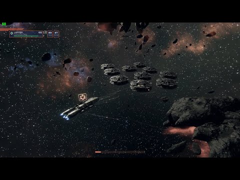 Battlestar Galactica Deadlock Skirmish Gameplay: 1 Jupiter Mk II VS 10 Cylon Basestars