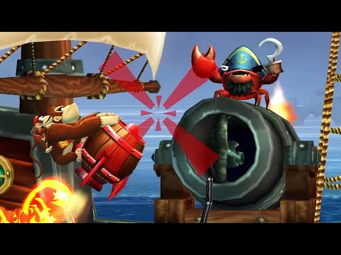 Donkey Kong Country Returns 4K - All Rocket Barrel Level