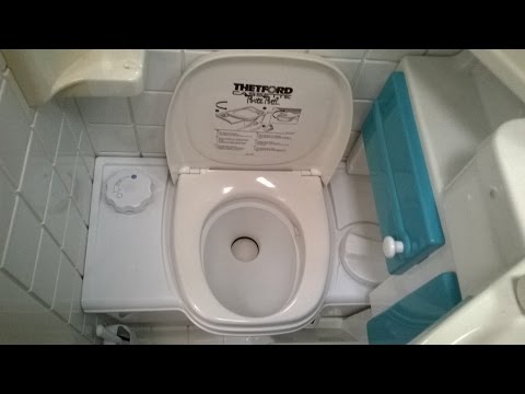 Chemical toilet in caravan / Thetford WC operation and function