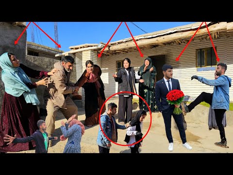 Mehdi slaps Mirza's son (Arash, Setareh's fiancé) for his behavior: Mirza's anger at Hamideh