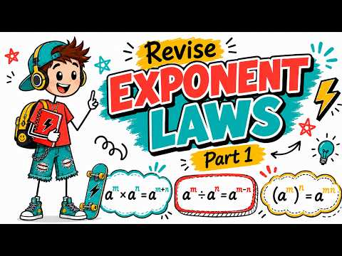 Exponent Laws Revision : Part 1 | Grade 10 CAPS Maths | Exponent Laws 1 - 3