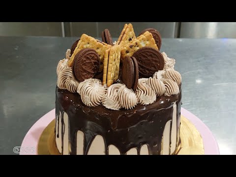 Drip Chocolate Birthday Cake#ginalynapilado