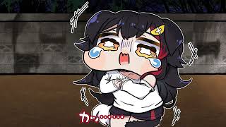 【手描き】ホラーゲームでは立場が逆転するミオスバ【ハルノコ/大神ミオ/大空スバル/ホロライブ/切り抜き】