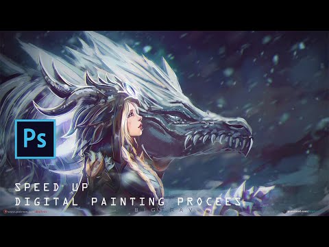 Crystal Maiden & Winter Wyvern Painting Process