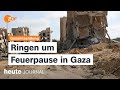 heute journal 4.5.24 Gespräche über Gaza-Feuerpause, Angriffe im Wahlkampf, Baerbock-Reise (english)