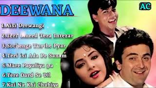 Deewana Movie All Songs    Audio Jukebox   Rishi Kapoor & Divya Bharti,Shahrukh Khan