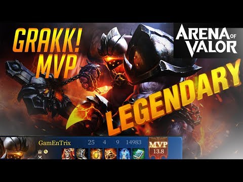 Arena of Valor - How to use GRAKK | LEGENDARY 24 KILLS! | GamEnTrix
