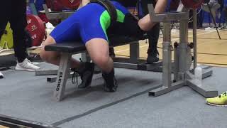 16歳會員蔡嘉熙出席香港臥推舉錦標賽2018 (無裝備) 少年組做出145kg奪得冠軍