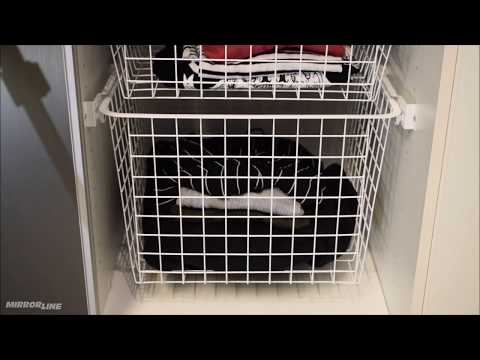 Ordning och reda i garderoben med rullskenakorgar