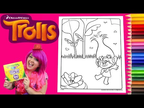Coloring Poppy Trolls Dreamworks Coloring Book Page Crayola Colored Pencil | KiMMi THE CLOWN Video