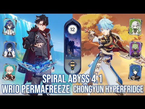 C0 Wriothesley Permafreeze & C6 Chongyun Hyperfridge - Spiral Abyss 4.1 - Genshin Impact