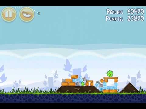 Angry Birds Level 1-11 - Mighty Eagle - 100% - Total Distruction - Totale Zerstörung