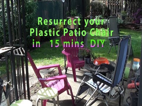Patio chair - how to clean and renew plastic chair