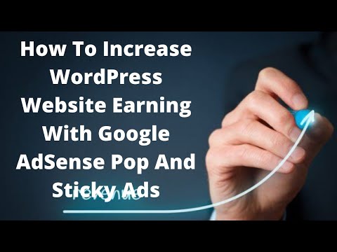 WordPress website earning with google AdSense pop and sticky ads