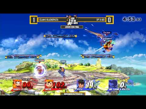 PSpA 2018 - Cojam & Blazingpasta vs SPT & Abs - Losers Semi-Final - Super Smash Bros. for Wii U