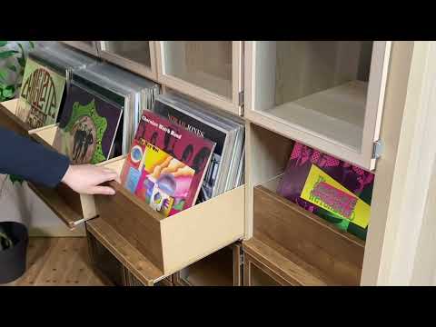 for IKEA Kallax. Add LP Vinyl Record Sliding Drawer. Hack Ideas.