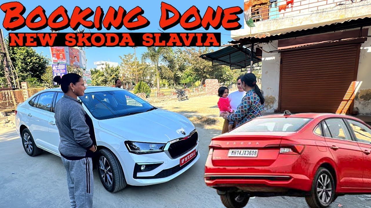 Finally SKODA Slavia Booking Done 😍 New Car For @SimranNikky