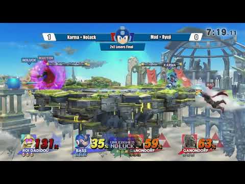 Noluck Saga - 2v2 - LF - Noluck & Karma (Double MegaMan) VS Ryuji & Mad (Double Ganondorf)