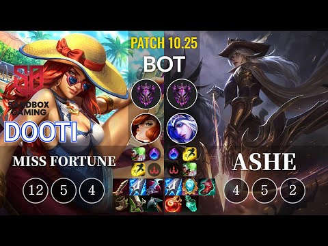 SB DooTi Miss Fortune vs Ashe Bot - KR Patch 10.25