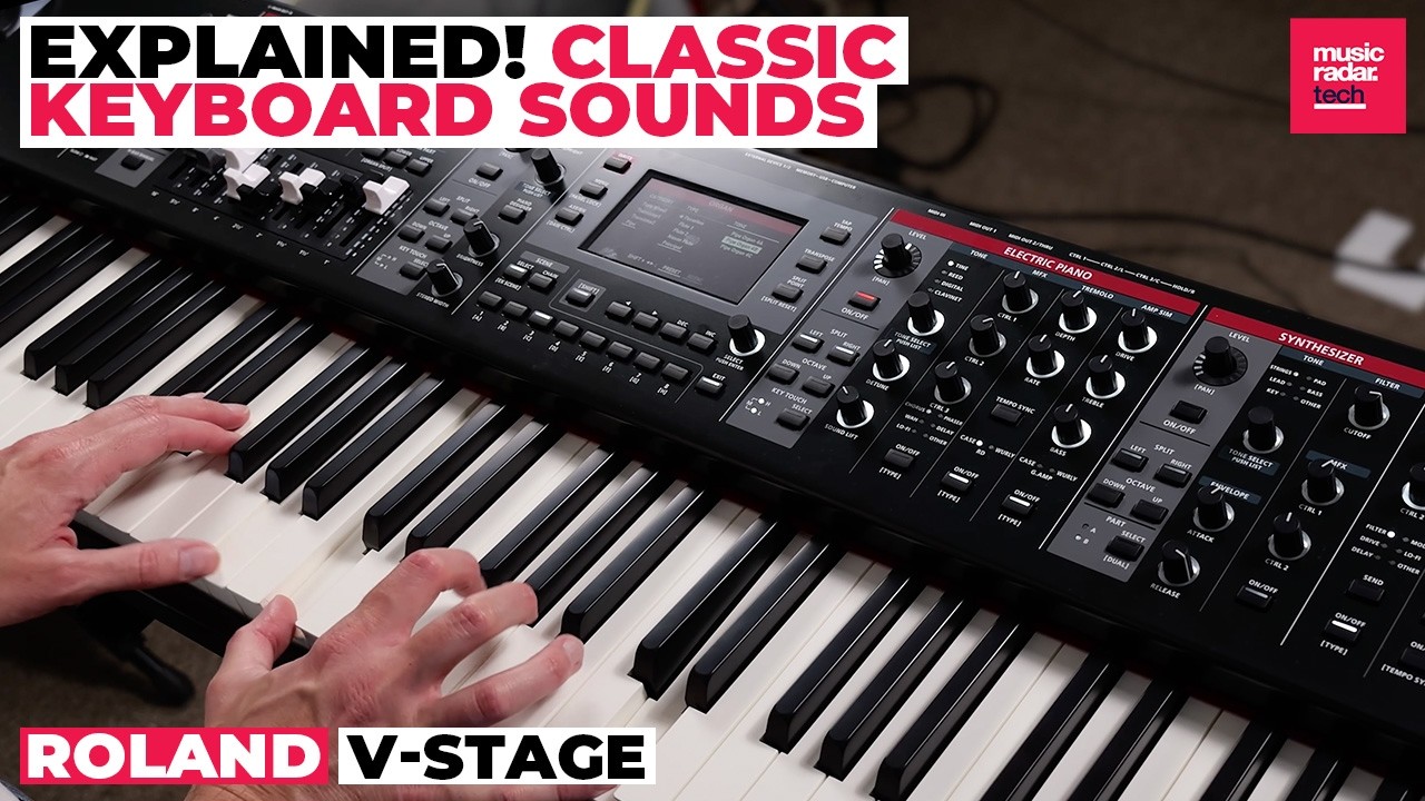 Classic keyboard sounds explained with the Roland V-Stage: Organs, EPs and synth sounds demystified - YouTube