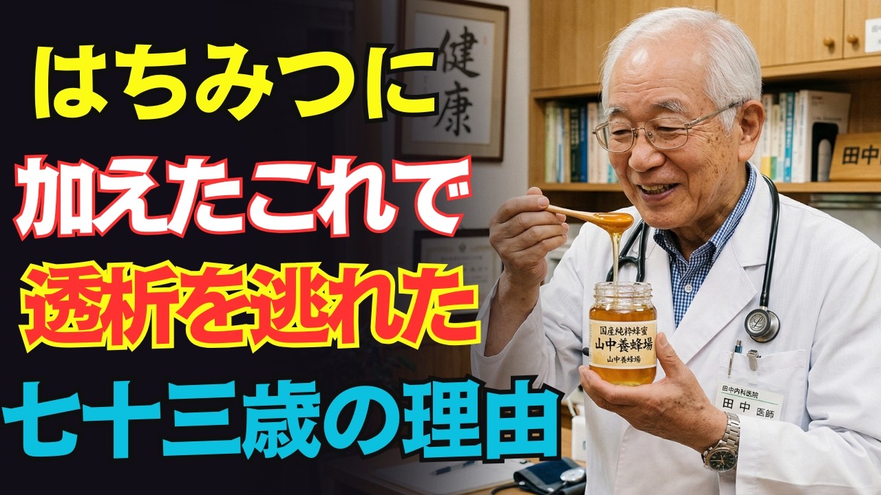 【60代・70代 必見】毎朝これを避けてください。腎臓の寿命を削っています｜医師が語る蜂蜜一さじの復活