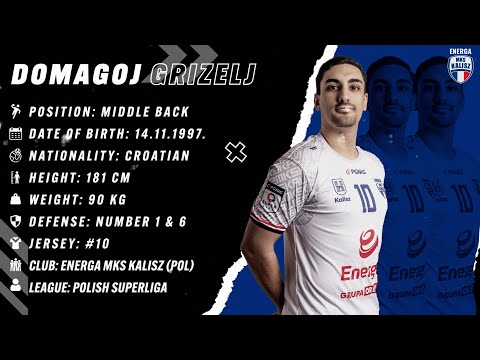 Domagoj Grizelj - Middle Back - MKS Kalisz - Highlights - Handball - CV - 2022/23