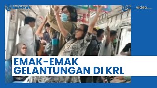 Ngaku Ingin Olahraga Emak-emak Gelantungan di Gerbong KRL, Penumpang Lain Teriak Lapor Satpam
